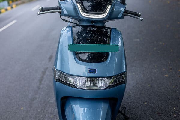 TVS iQube Electric Number Plate View