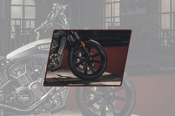 Indian Scout Rogue Front Wheel View