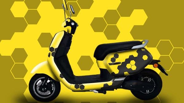 Representational image of Okinawa e-scooter with a customer 'Honeycomb' hand paint job.