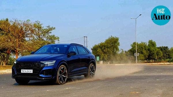 Audi RS Q8 is slightly faster than a Porsche Cayenne Turbo and only marginally short of figures achieved by Lamborghini Urus in a 0-100kmph sprint. (HT Auto/Sabyasachi Dasgupta)