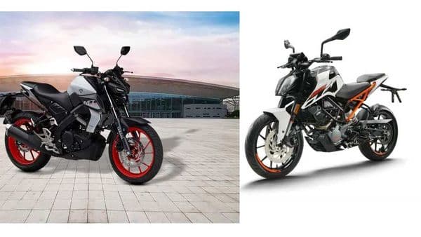 Entry-level naked streetfighter segment is growing in India with more and more bike makers rolling out premium offerings in this space. Image: Yamaha MT 15 (left) - KTM 125 Duke (right). 