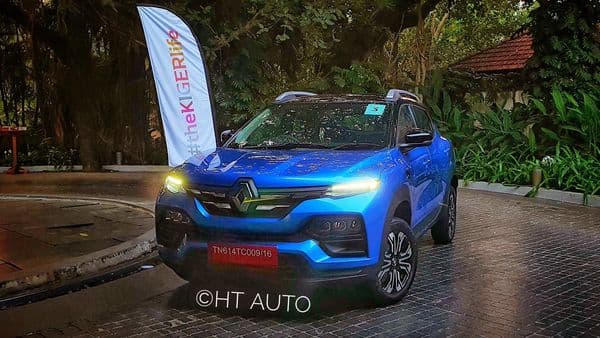 Renault is hoping Kiger is able to storm the sub-compact SUV by making use of its sporty looks and a spacious cabin. (HT Auto/Sabyasachi Dasgupta)