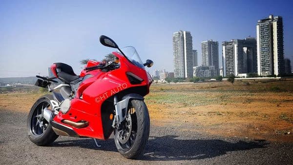 The Ducati Panigale V2 gets the basic design, architecture and size of the Panigale V4. (Image Credits: HT Auto/Prashant Singh)