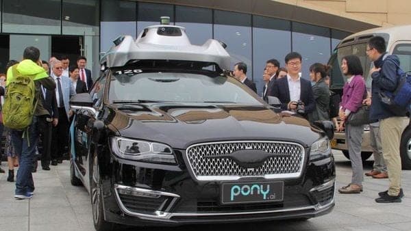 An autonomous vehicle of self-driving car startup Pony.ai