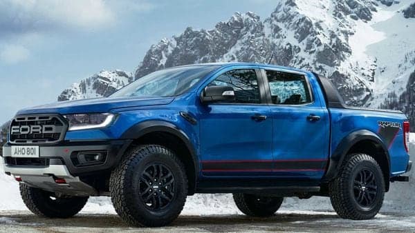 The Ford Ranger Raptor special edition will be available in multiple colour options - Performance Blue, Conquer Grey, and Frozen White. (Image: Ford)