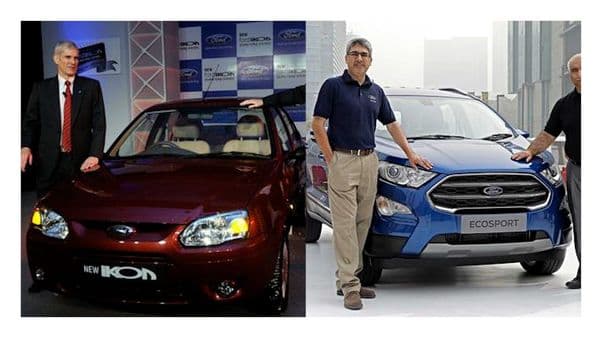 Ford Ikon (left) and Ford EcoSport (right) are two among the 12 models the US-based carmaker brought to India since 1995.