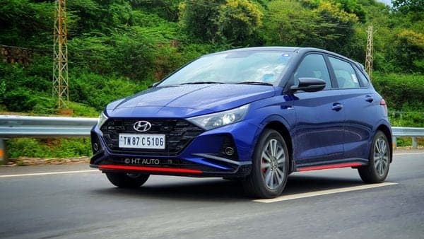 Hyundai i20 N Line is the Korean carmaker's first performance model in India, which is inspired by the WRC racing car. (Photo credit: Sabyasachi Dasgupta/HT Auto)