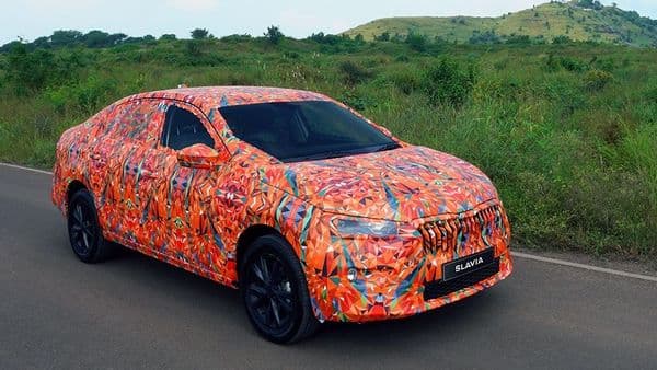Skoda Slavia, wrapped in a camouflage, spotted testing.