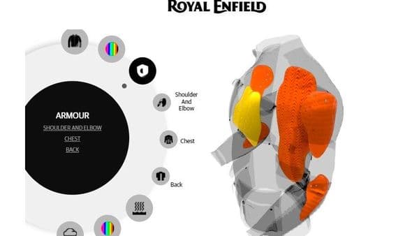 Customers can choose between the shell/armour level, exterior colour, and liners range in Royal Enfield's MiY section for jackets.