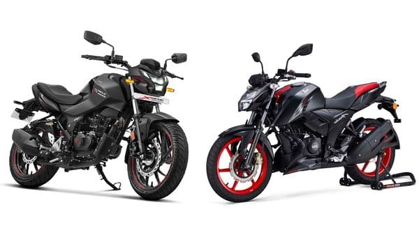 Hero Xtreme 160R Stealth Edition (left) vs New TVS Apache RTR 160 4V (Right)