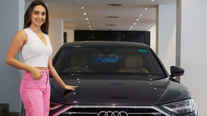 Bollywood actress Kiara Advani with her new Audi A8 L