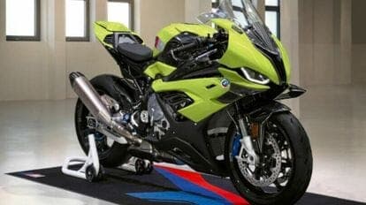 The special edition BMW M 1000 RR features Sao Paulo Yellow paint which makes it stand apart.