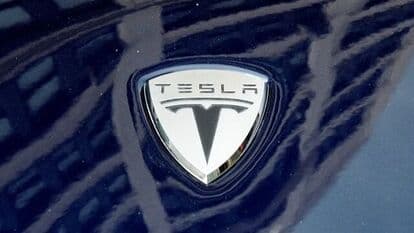 FILE PHOTO: A logo of Tesla Motors on an electric car model