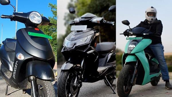 Hero Electric (left) is the leading electric two-wheeler manufacturer in India, followed by Okinawa (centre). Ather Energy (right) has seen major jump in sales in August after launching the 450X Gen 3 model last month.