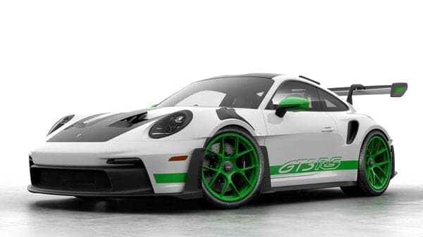 Porsche 911 GT3 RS Tribute to Carrera RS Package comes with extensive Python Green colour treatment.