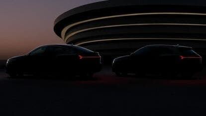 Audi released this silhouetted image of the 2023 Q8 e-tron and Q8 Sportback SUVs ahead of their global debut on November 9.