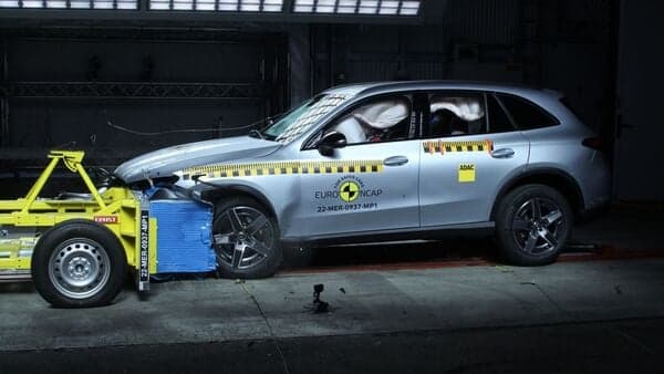 The new-generation Mercedes-Benz GLC's compartment remained stable in the frontal offset test