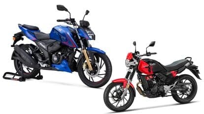 Both motorcycles have a different design language. It is the Apache RTR 200 4V that looks more aggressive.