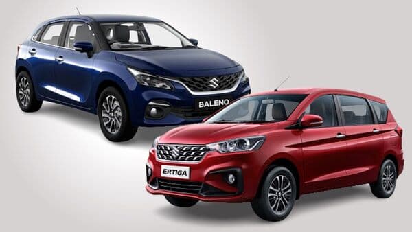 The new generation Maruti Baleno hatchback (top) and Ertiga MPV (bottom) were the top two most popular cars in India in December.