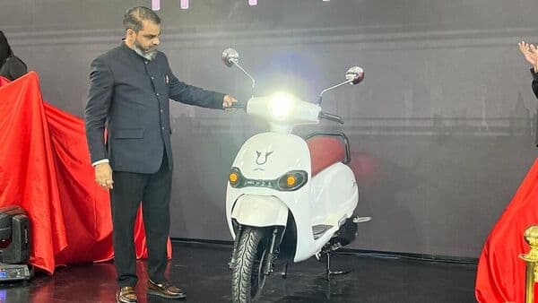Electric scooter Mihos getting unveiled at the expo.
