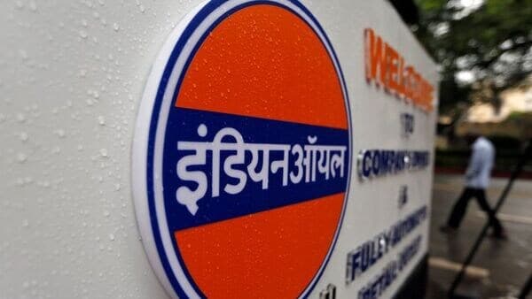 A logo of Indian Oil is picture outside a fuel station in New Delhi. (File photo)