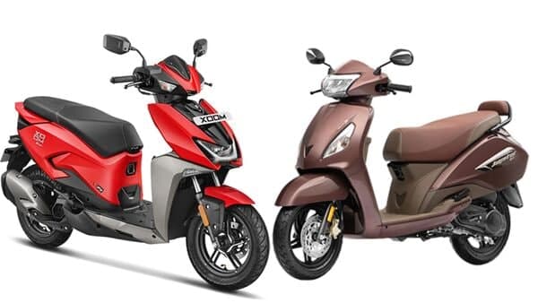 Both scooters have radically different design languages.