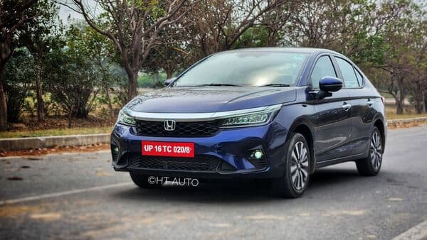 The 2023 Honda City is offered in six exterior colour options. The Blue shade seen here is a first on the model.