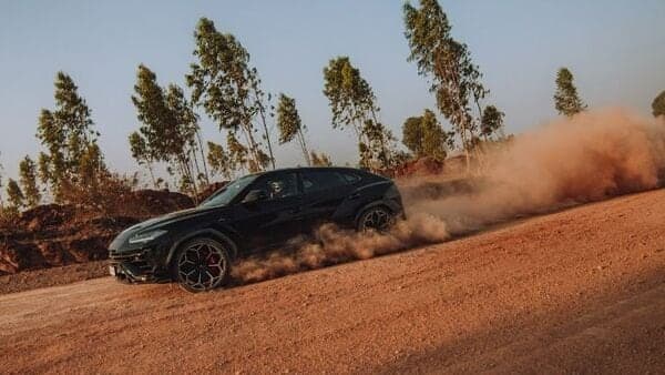 File photo of Lamborghini Urus Performante in action on a dirt track near Bengaluru.