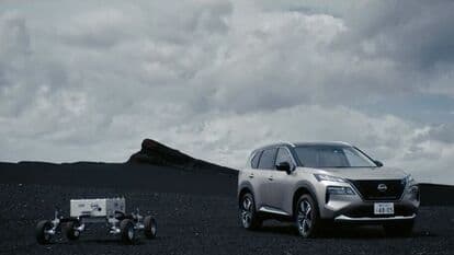 Nissan X-Trail's e-4ORCE technology enables the prototype rover to properly drive in extreme conditions.