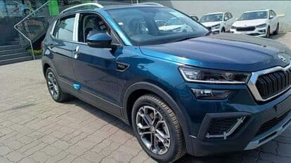 The Skoda Kushaq was recently spied in the Lava Blue shade outside a dealership hinting at an imminent launch