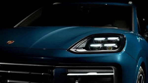 The 2024 Porsche Cayenne facelift teaser reveals the new headlamp styling ahead of the global debut