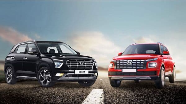 Hyundai Creta (left) and Venue (right) are two of the best-selling SUVs from the Korean carmaker in India. 
