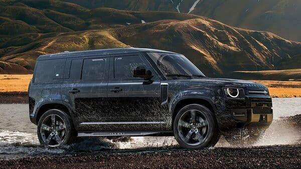 The regular-looking stealthy black Land Rover Defender is fully armour-plated, ensuring the highest level of security. 