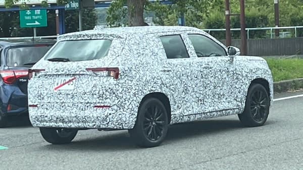 The upcoming Honda Elevate SUV has recently been spotted testing in Japan ahead of the global debut on June 6. (Image courtesy: Twitter/@Soraemon11M)