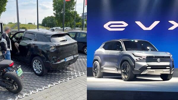Maruti Suzuki's upcoming eVX Concept electric SUV was recently spotted testing on the streets of Poland. The concept electric car was first showcased during the Auto Expo 2023. (Spy shot image courtesy: autogaleria)