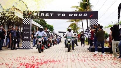 First to Rorr delivery event conducted by Oben Rorr at its manufacturing facility in Bengaluru.
