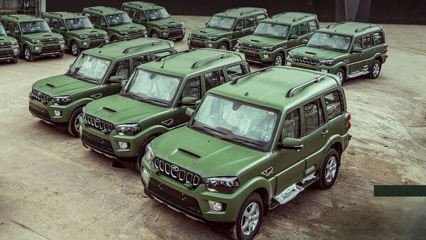 Mahindra Scorpio Classic is finished in a special Army Green colour scheme. 