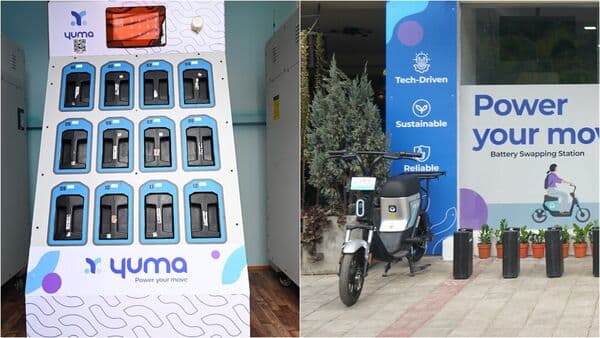 The first Yuma Battery swapping station in Delhi is located at Siri Fort Auditorium 