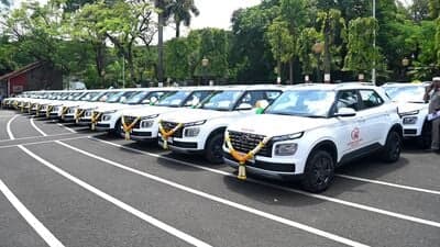 46 Hyundai Venue SUVs were handed over to the Department of Health, Maharashtra Government, at a ceremonial event