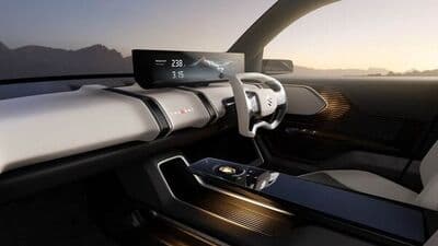 The interior of the eVX concept electric car, which will be officially unveiled at the Japan Mobility Show later this month, has been revealed with a sophisticated cabin and futuristic design language. (Image courtesy: CarWatch)