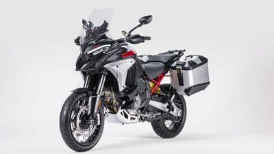 The Ducati Multistrada V4 Rally gets several upgrades to justify its off-road credentials including a larger fuel tank, dedicated off-road mode, better ergos and more