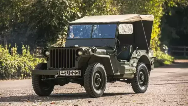 This 1944 Willys Jeep, which was the go to military vehicle during World War II, has been part of several Hollywood movies like Saving Private Ryan. The Jeep has been put on auction now by the film company which owns it. (Image courtesy: iconicauctioneers)