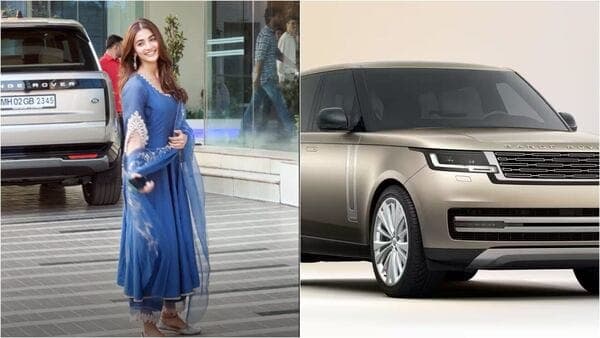 Pooja Hegde brought home hew new Range Rover on the occasion of Dussehra
