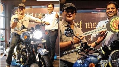 Actor Dayanand Shetty, best known for his role in the TV show CID, recently brought home the Royal Enfield Super Meteor 650 cruiser in Astral Blue