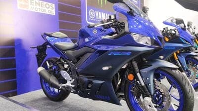 The new Yamaha R3 and MT-03 were showcased at MotoGP 2023.