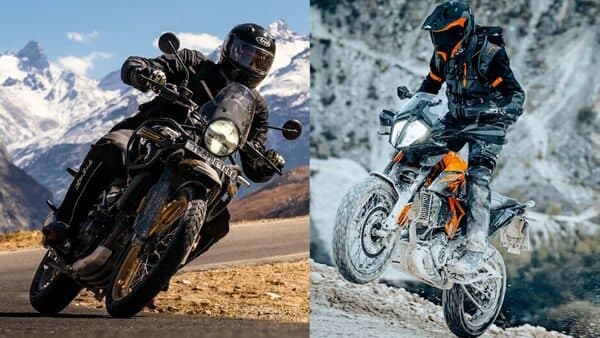 Royal Enfield has launched the new Himalayan motorcycle (left) in India at a price of  <span class='webrupee'>₹</span>2.69 lakh. The KTM 390 Adventure will be one of its closest rivals in India.