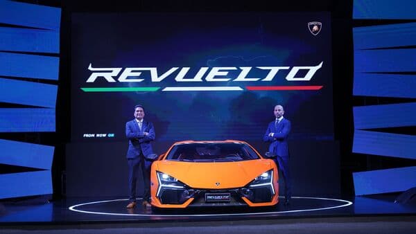 In Pics: New Lamborghini Revuelto V12 Hybrid arrives in style at  <span class='webrupee'>₹</span>8.89 crore