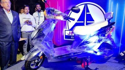 The Jitendra EV Primo electric scooter has been showcased with the see-through bodywork but the same is not immediately on sale 
