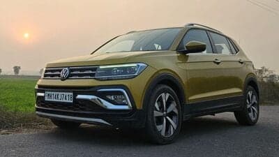 Volkswagen Taigun in Curcuma Yellow colour scheme does stand out of the crowd and has a proper SUV appeal to it.