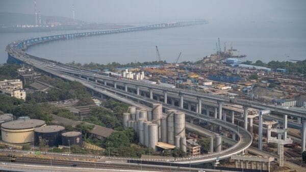 The Mumbai Trans Harbour Link measures 21.8 km in length with over 16.5 km above the sea, making it India's longest sea bridge 